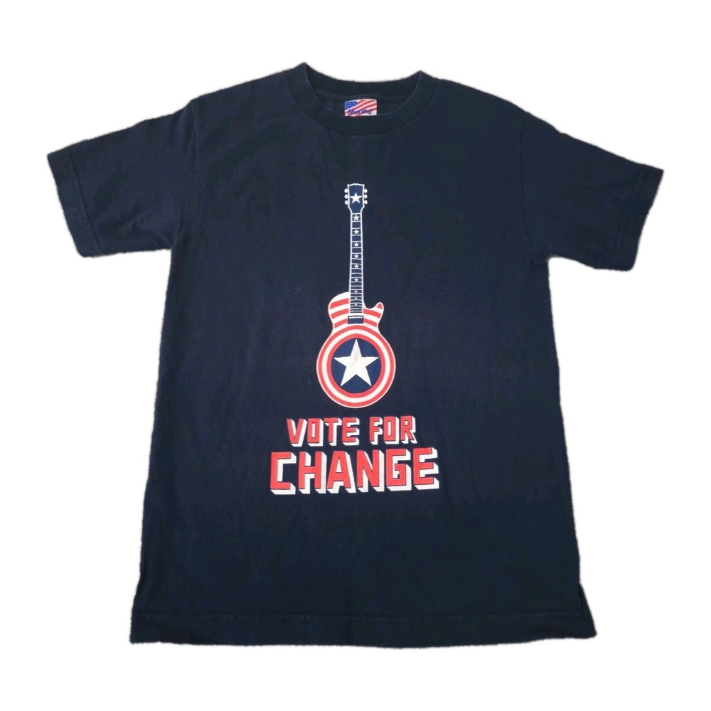 Vintage Vote For Change 2004 Shirt Mens S Navy Concert Tour Springsteen REM